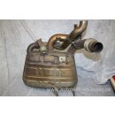 Porsche Sportauspuffanlage Hauptschalldämpfer Klappenauspuff Eisenmann mit Unterdruckdose rechts gebraucht 99711161103 99711168001 #H2034