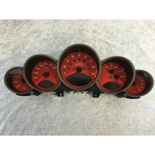 Porsche Tachoeinheit Kombiinstrument Vulkangrau Zifferblätter Rot gebraucht 99764113534D07 #2114