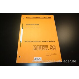 Porsche 924 Handbuch Kundendienst Information Modell ´83 WKD450910 #3963