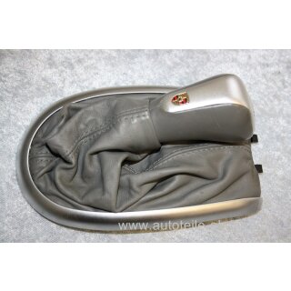 Porsche Schalthebelknopf Schalthebel Schaltknauf Halterahmen Halterahmen 6 Gang  Porsche Wappen farbig grafgittigrau Neuwertig 98642498117C50 #7044