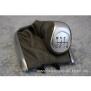 Porsche Schalthebelknopf Schalthebel Schaltknauf Halterahmen Halterahmen 6 Gang  Porsche Wappen farbig grafgittigrau Neuwertig 98642498117C50 #7044