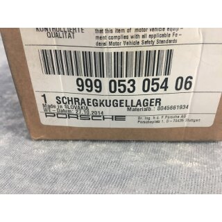 Porsche Schrägkugellager Radlager 42x80x42 NEU 9P1407621 #K4162