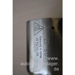 Porsche Boxster 987 Doppel Abgasendrohr S unbenutzt Neuwertig 98711125402 #K2063-0623-2 §25