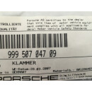 Porsche Klammer 3,6 NEU 99950704701 #MS8050