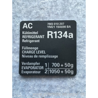 Porsche Klebeschild Klimaanlage NEU 95570114101 #MS0001