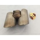 Porsche Gilette Endrohr 3,8 l Auspuffblende rechts Neuwertig 99711135104 #K2014