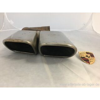 Porsche Abgasendrohr Auspuffblende Poliert links gebraucht 95811125170 #K2021