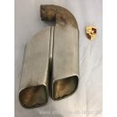 Porsche Abgasendrohr Auspuffblende Poliert links gebraucht 95811125170 #K2021